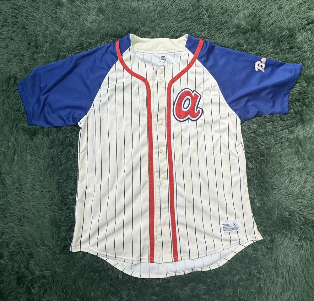 Atlanta Braves Dynasty Cooperstown Collection MLB Pinstripe Jersey Men's XL